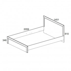 Кровать 140, OLIVIA, цвет вудлайн крем/дуб анкона в Игриме - igrim.ok-mebel.com | фото 2