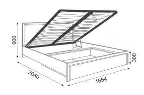 Кровать 1.6 Беатрис М08 Стандарт с ПМ (Орех гепланкт) в Игриме - igrim.ok-mebel.com | фото 2