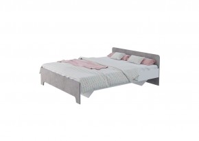 Кровать 1,6 VICTOR + основание (Белый-Бетон) в Игриме - igrim.ok-mebel.com | фото 2