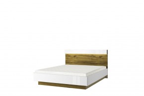 Кровать 160 с подъемником, TORINO, цвет белый/Дуб наварра в Игриме - igrim.ok-mebel.com | фото