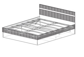 ОЛИВИЯ Кровать 1600 с основанием и ПМ в Игриме - igrim.ok-mebel.com | фото 4