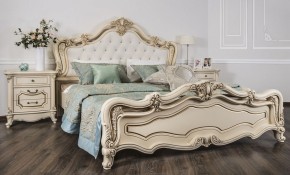 Кровать 1800 "Мона Лиза" с мягким изголовьем (крем) в Игриме - igrim.ok-mebel.com | фото