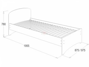 Кровать-2 одинарная (800*1900) в Игриме - igrim.ok-mebel.com | фото 2
