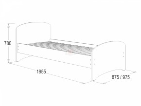 Кровать-4 одинарная (800*1900) в Игриме - igrim.ok-mebel.com | фото 2