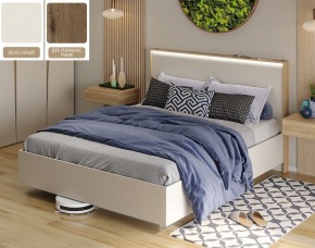 Кровать (Бело-серый U775 ST9/Дуб Галифакс Табак) 1800 в Игриме - igrim.ok-mebel.com | фото