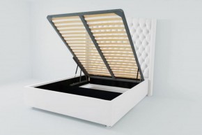 Кровать Берлин ЛЮКС с ПМ 800 (экокожа белая) в Игриме - igrim.ok-mebel.com | фото 2