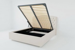 Кровать Берлин с ПМ 1800 (экокожа белая) в Игриме - igrim.ok-mebel.com | фото 3