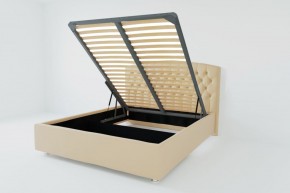 Кровать Берлин с ПМ 2000 (экокожа бежевая) в Игриме - igrim.ok-mebel.com | фото