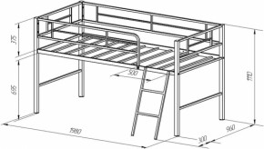 Кровать-чердак "Севилья МИНИ" в Игриме - igrim.ok-mebel.com | фото 4