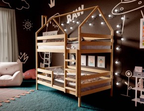 Кровать-домик двухъярусная 80*160 без покраски в Игриме - igrim.ok-mebel.com | фото 3