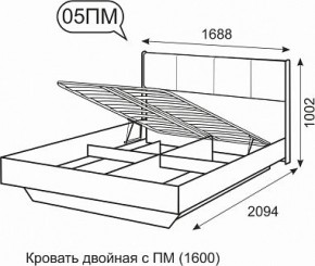 Кровать двойная 1600 с П/М Берлин 5 в Игриме - igrim.ok-mebel.com | фото 3