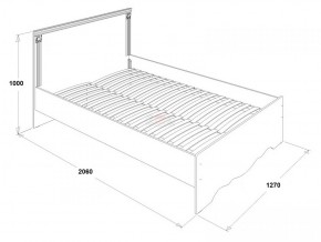 Кровать двойная Ольга 1Н + 2-а ящика (1200*2000) в Игриме - igrim.ok-mebel.com | фото 2