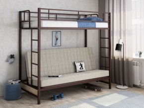 Кровать двухъярусная с диваном "Мадлен" (Коричневый/Бежевый) в Игриме - igrim.ok-mebel.com | фото