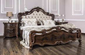 Кровать двуспальная "Илона" с мягким изголовьем (1800) караваджо в Игриме - igrim.ok-mebel.com | фото
