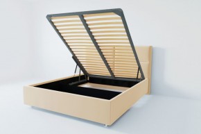 Кровать Корсика с ПМ 1200 (экокожа бежевая) в Игриме - igrim.ok-mebel.com | фото