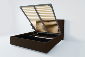 Кровать Корсика с ПМ 1200 (экокожа коричневая) в Игриме - igrim.ok-mebel.com | фото