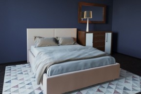 Кровать Корсика с ПМ 1400 (экокожа бежевая) в Игриме - igrim.ok-mebel.com | фото 2