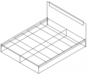 СОФИЯ Кровать КР1600 (венге/дуб белфорт) щиты в Игриме - igrim.ok-mebel.com | фото 2