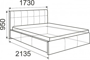 Кровать Изабелла с латами Newtone cacao 1400x2000 в Игриме - igrim.ok-mebel.com | фото 2