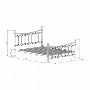 Кровать металлическая "Эльда" Белый в Игриме - igrim.ok-mebel.com | фото 2