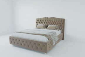 Кровать Нягань с ПМ 1200 (велюр серый) в Игриме - igrim.ok-mebel.com | фото