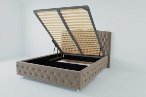 Кровать Нягань с ПМ 1200 (велюр серый) в Игриме - igrim.ok-mebel.com | фото 2