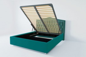 Кровать Нягань с ПМ 1400 (велюр бирюзовый) в Игриме - igrim.ok-mebel.com | фото