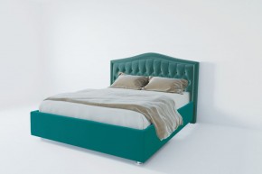 Кровать Нягань с ПМ 1400 (велюр бирюзовый) в Игриме - igrim.ok-mebel.com | фото 2