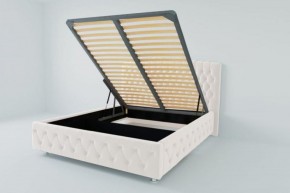 Кровать Нягань с ПМ 800 (экокожа белая) в Игриме - igrim.ok-mebel.com | фото