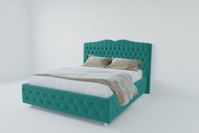 Кровать Нягань с ПМ 800 (велюр бирюзовый) в Игриме - igrim.ok-mebel.com | фото 2