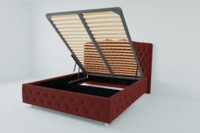 Кровать Нягань с ПМ 900 (велюр бордо) в Игриме - igrim.ok-mebel.com | фото