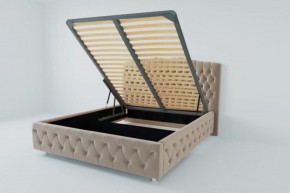 Кровать Нягань с ПМ 900 (велюр светло-серый) в Игриме - igrim.ok-mebel.com | фото
