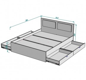 Кровать Ольга L34 (1600) 4 ящика в Игриме - igrim.ok-mebel.com | фото 2