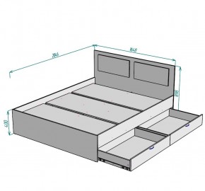 Кровать Ольга L39 (1600) 2 ящика в Игриме - igrim.ok-mebel.com | фото 2