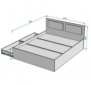 Кровать Ольга L40 (1600) 2 ящика в Игриме - igrim.ok-mebel.com | фото 2