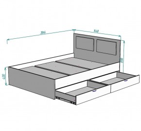 Кровать Ольга L41 (1400) 2 ящика в Игриме - igrim.ok-mebel.com | фото 2