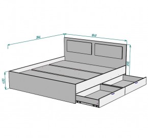 Кровать Ольга L43 (1800) 2 ящика в Игриме - igrim.ok-mebel.com | фото 2