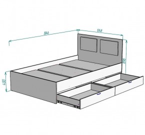 Кровать Ольга L45 (1200) 2 ящика в Игриме - igrim.ok-mebel.com | фото 2