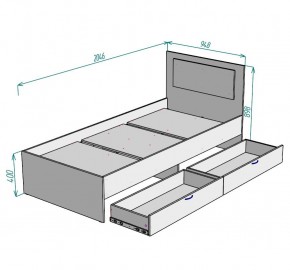 Кровать Ольга L47 (900) 2 ящика в Игриме - igrim.ok-mebel.com | фото 2