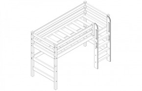 Кровать полувысокая с прямой лестницей Соня (Вариант 5) в Игриме - igrim.ok-mebel.com | фото 3