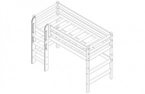 Кровать полувысокая с прямой лестницей Соня (Вариант 5) в Игриме - igrim.ok-mebel.com | фото 4