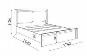 Кровать 1.6 Глэдис М31 с настилом и мягкой частью (ЯШС/Белый) в Игриме - igrim.ok-mebel.com | фото 3