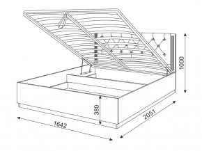 Кровать 1.6 с ПМ М25 Тиффани в Игриме - igrim.ok-mebel.com | фото 3