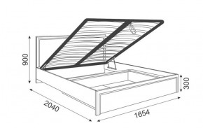 Кровать 1.6 Беатрис М08 Стандарт с ПМ (дуб млечный) в Игриме - igrim.ok-mebel.com | фото 2