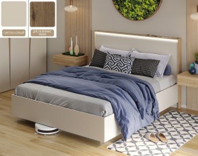Кровать (Светло-серый U750 ST9/Дуб Галифакс Табак) 1800 в Игриме - igrim.ok-mebel.com | фото