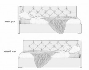 Кровать угловая Лэсли интерьерная +основание (80х200) в Игриме - igrim.ok-mebel.com | фото 2