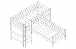 Кровать угловая с прямой лестницей Соня (Вариант 7) в Игриме - igrim.ok-mebel.com | фото 3