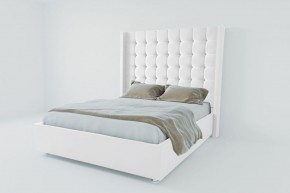 Кровать Венеция ЛЮКС с ПМ 1200 (экокожа белая) в Игриме - igrim.ok-mebel.com | фото 2