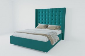 Кровать Венеция ЛЮКС с ПМ 1600 (велюр бирюзовый) в Игриме - igrim.ok-mebel.com | фото 2