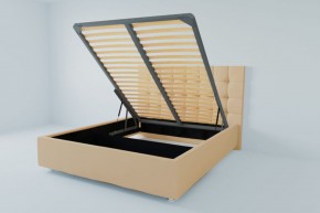 Кровать Венеция с ПМ 1400 (экокожа бежевая) в Игриме - igrim.ok-mebel.com | фото